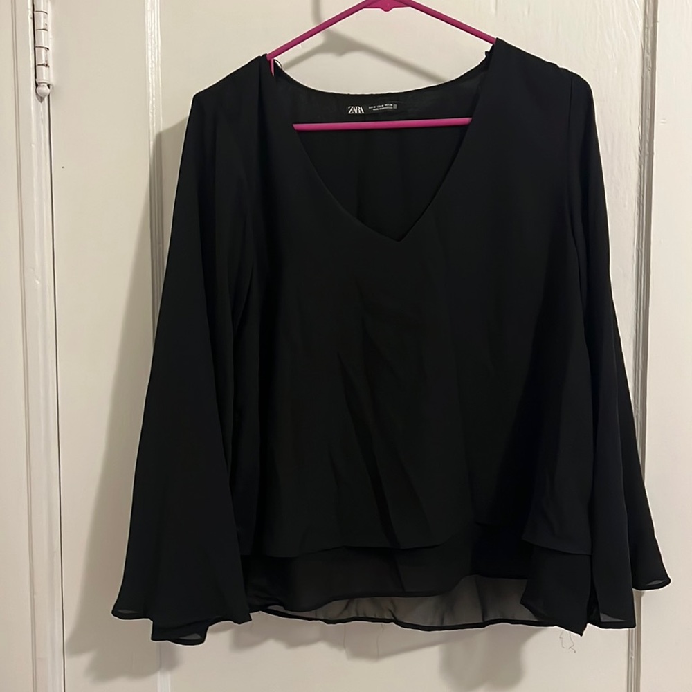 Black flowy blouse